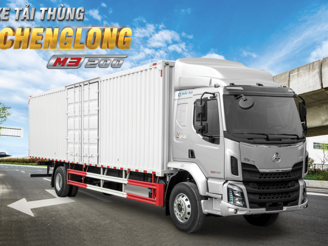 XE TẢI CHENGLONG M3 200HP (4 MÁY) THÙNG KÍN CONTAINER 7.7 TẤN