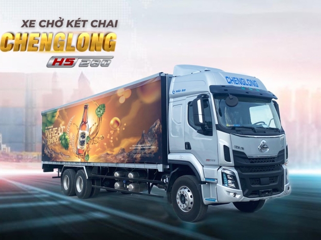 XE CHỞ KÉT CHAI 14.6 TẤN 3 CHÂN CHENGLONG H5 260HP